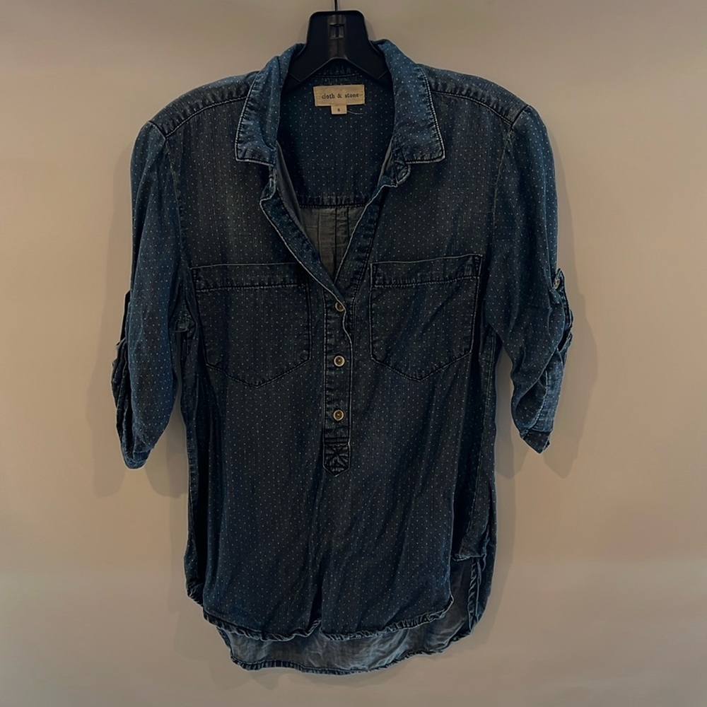 Cloth & Stone polka dot chambray